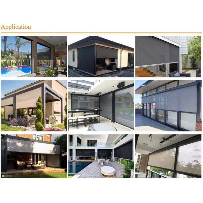 eJoy 107" Motorized Outdoor Screens with ZipperTrack System Wayfair